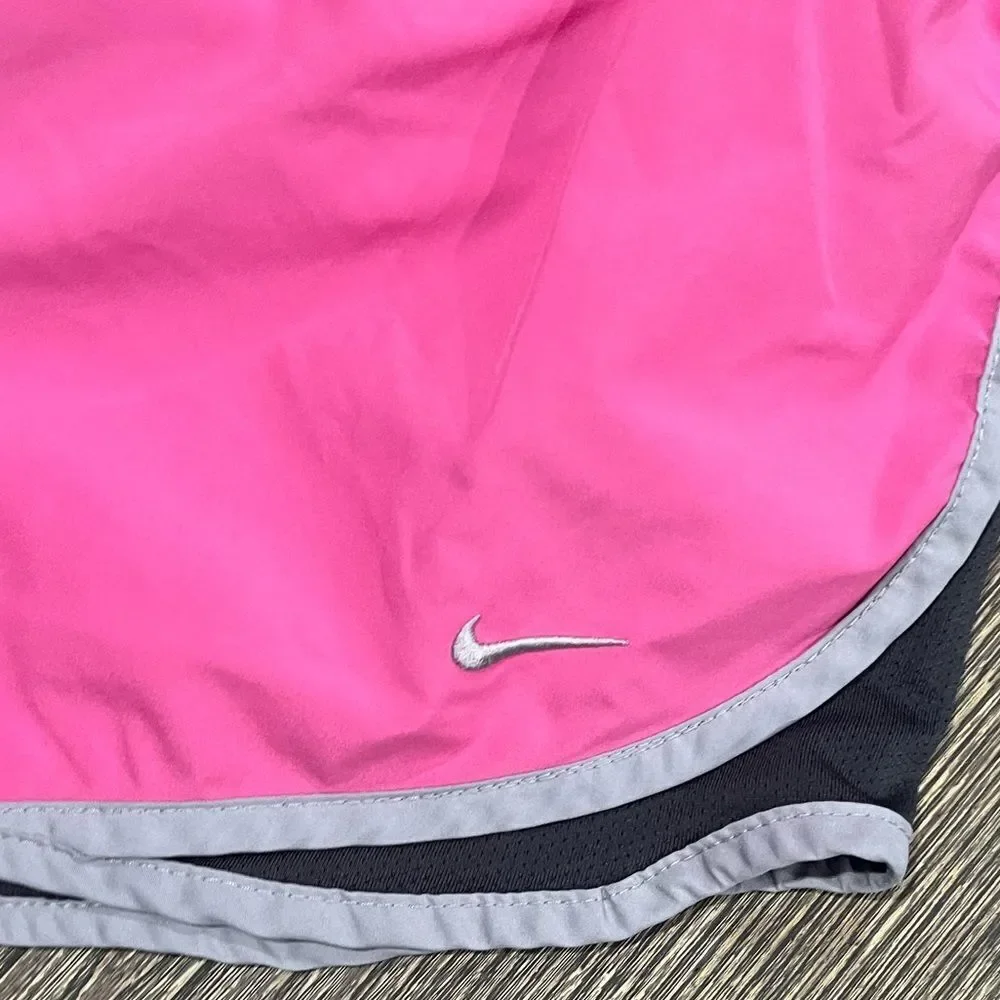 Nike Dri-Fit Athletic Running Short High Rise Elastic Waist Pull-On Pink Size S